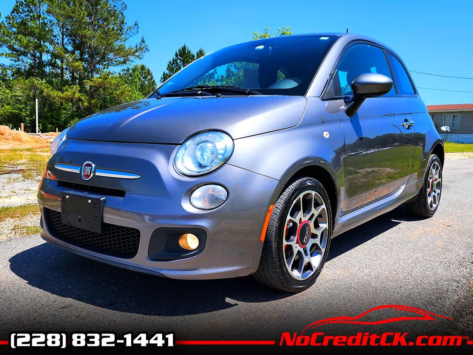 2012 Grey Fiat 500 Sport (3C3CFFBR3CT) with an 1.4L L4 engine, AUTOMATIC transmission, located at 18001 Kellogg Rd, Saucier, MS, 39574, (228) 832-1441, 139.421463, -76.641457 - Photo #0