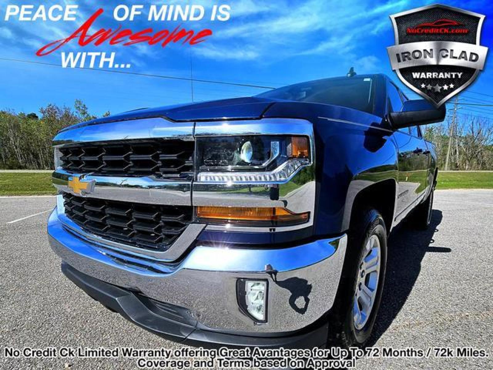 2019 Blue /Gray Chevrolet Silverado 1500 Limited Double Cab LT Pickup 4D 6 1/2 ft (2GCRCPEC7K1) with an 5.3L V8 OHV 16V engine, Automatic, 6-Spd HD w/Overdrive transmission, located at 18001 Kellogg Rd, Saucier, MS, 39574, (228) 832-1441, 139.421463, -76.641457 - Photo #1